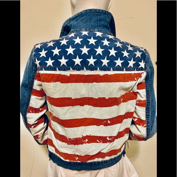 🇺🇸🇺🇸 FOREVER 21 Premium Denim USA Jacket🇺🇸🇺🇸 - Picture 9 of 16